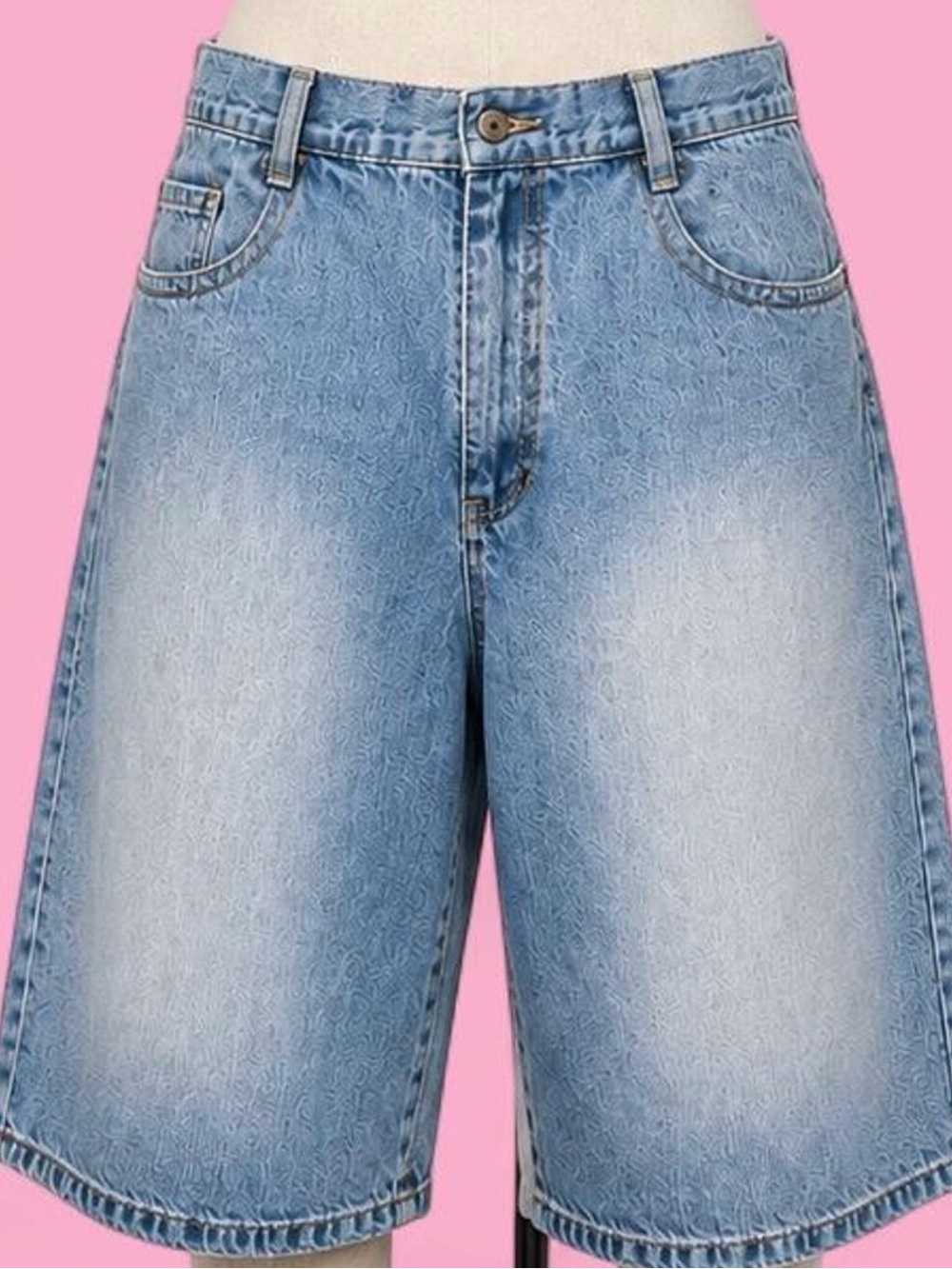 Sean John Men’s Size 36 Baggy Denim Jorts Light Wash Y2K